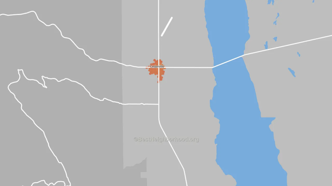 Bike Grade map of Cedarville, CA