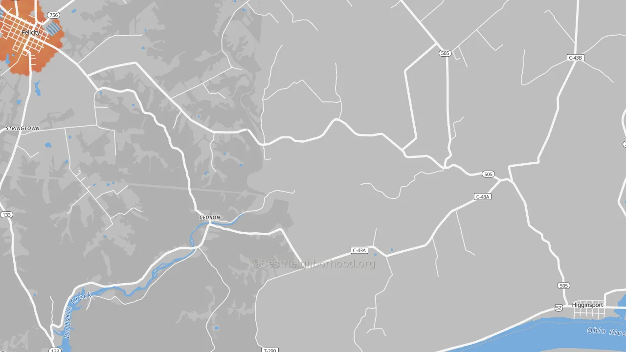 Bike Grade map of Cedron, OH