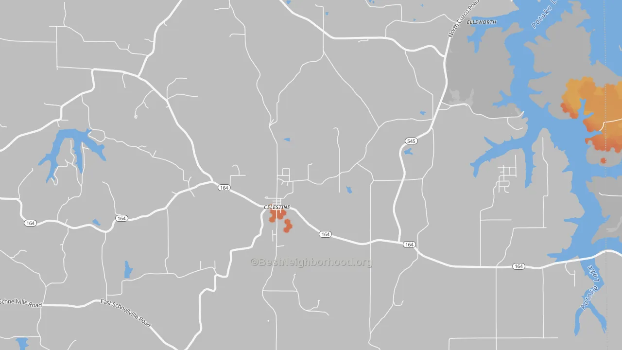 Bike Grade map of Celestine, IN