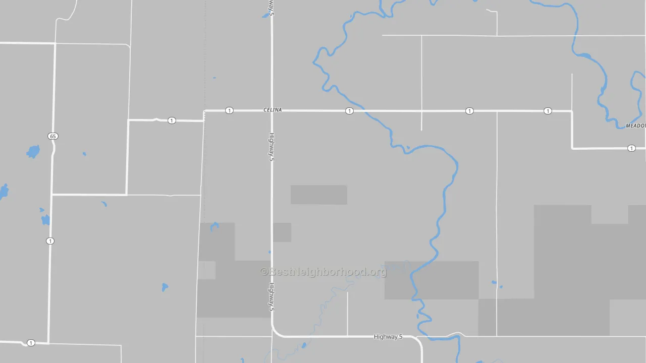 Bike Grade map of Celina, MN
