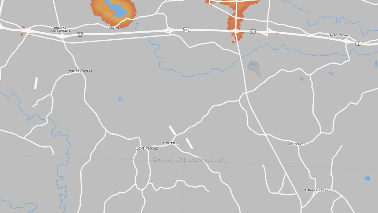 Bike Grade map of Center, NC