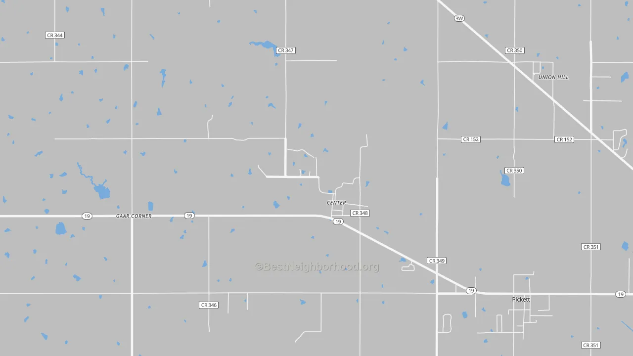 Bike Grade map of Center, OK