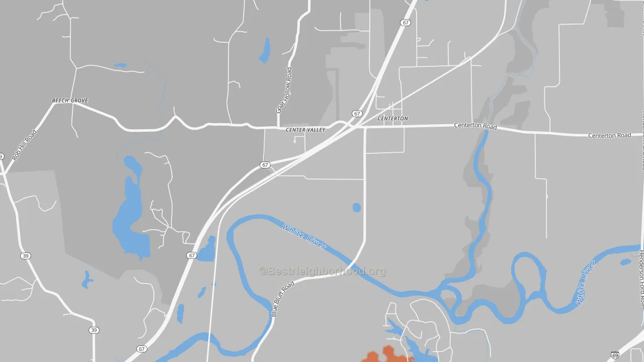 Bike Grade map of Centerton, IN