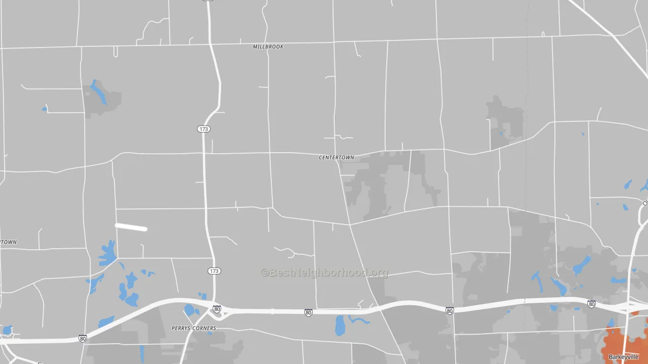 Bike Grade map of Centertown, PA