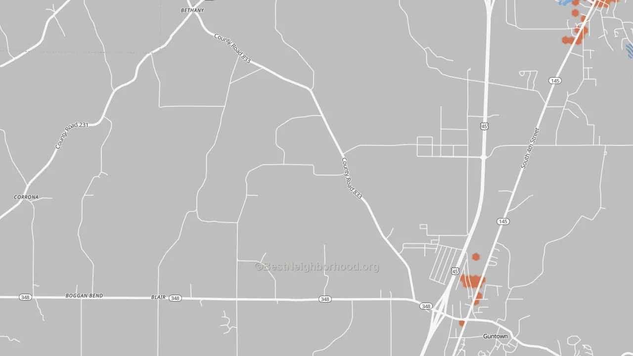 Bike Grade map of Centerville, MS