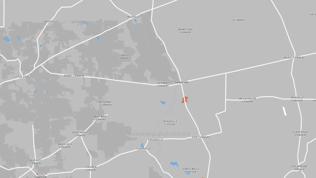 Bike Grade map of Centerville, PA