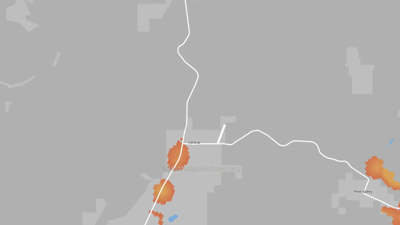 Bike Grade map of Central, UT