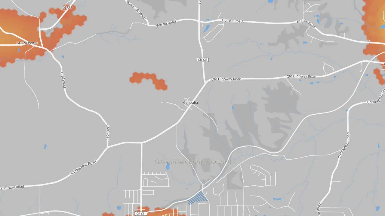 Bike Grade map of Centralia, IA