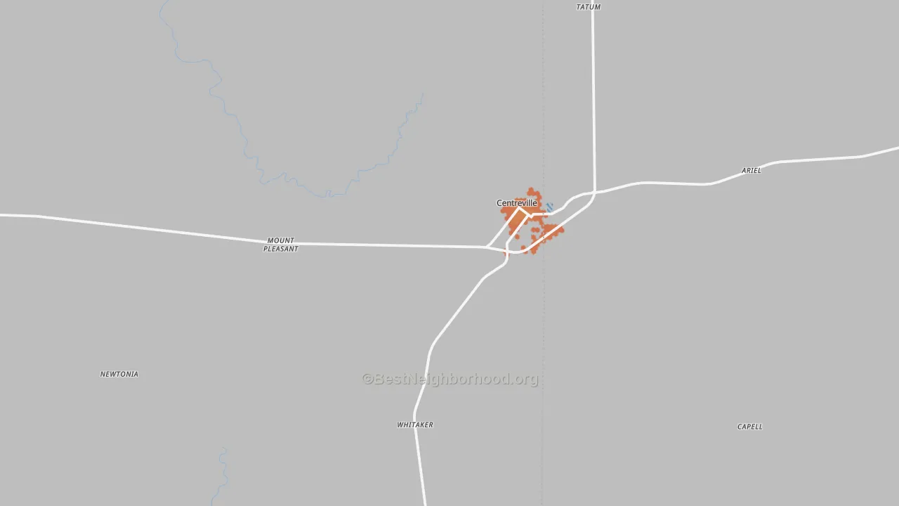 Bike Grade map of Centreville, MS