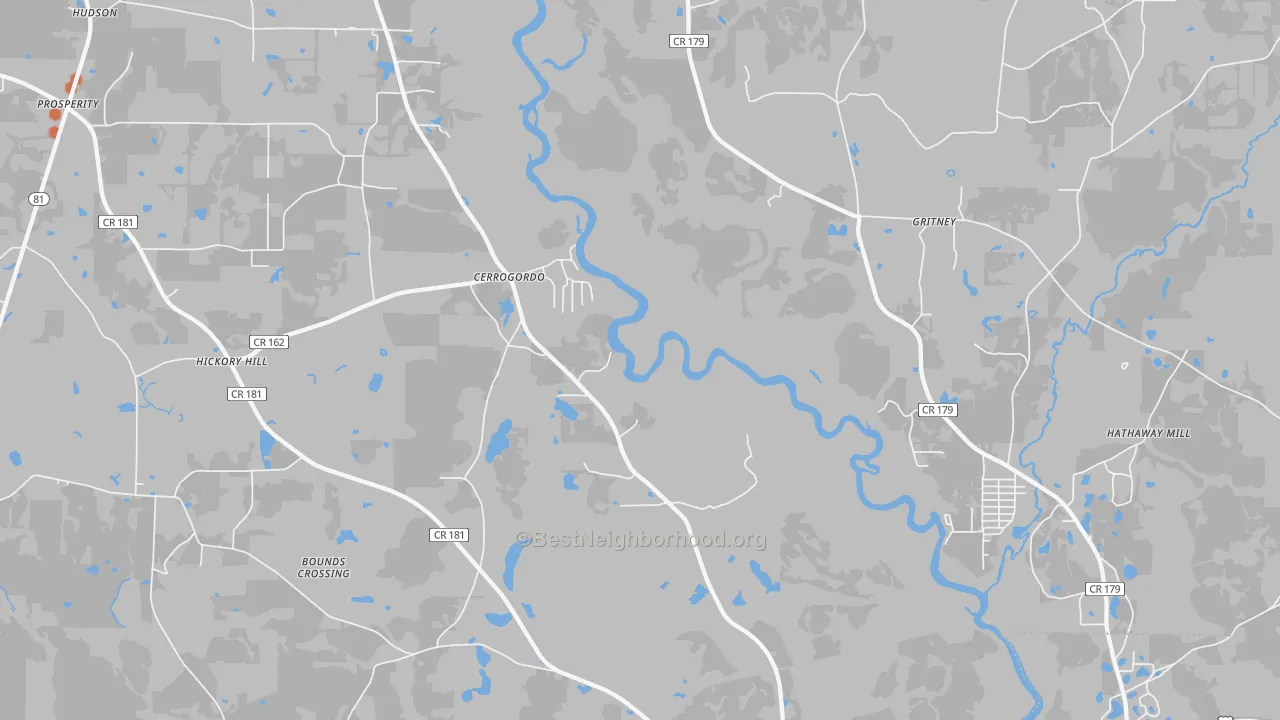 Bike Grade map of Cerrogordo, FL