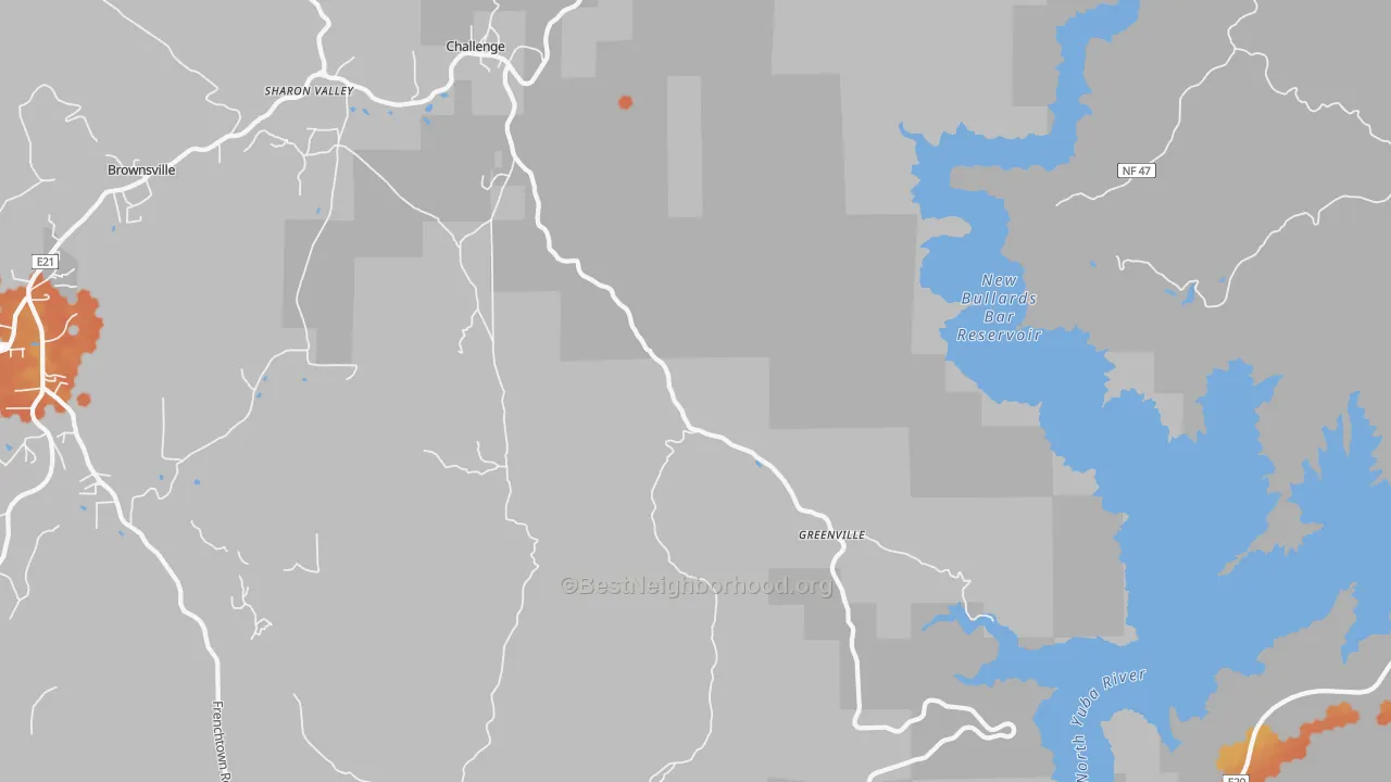 Bike Grade map of Challenge, CA