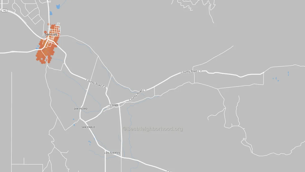 Bike Grade map of Chama, CO