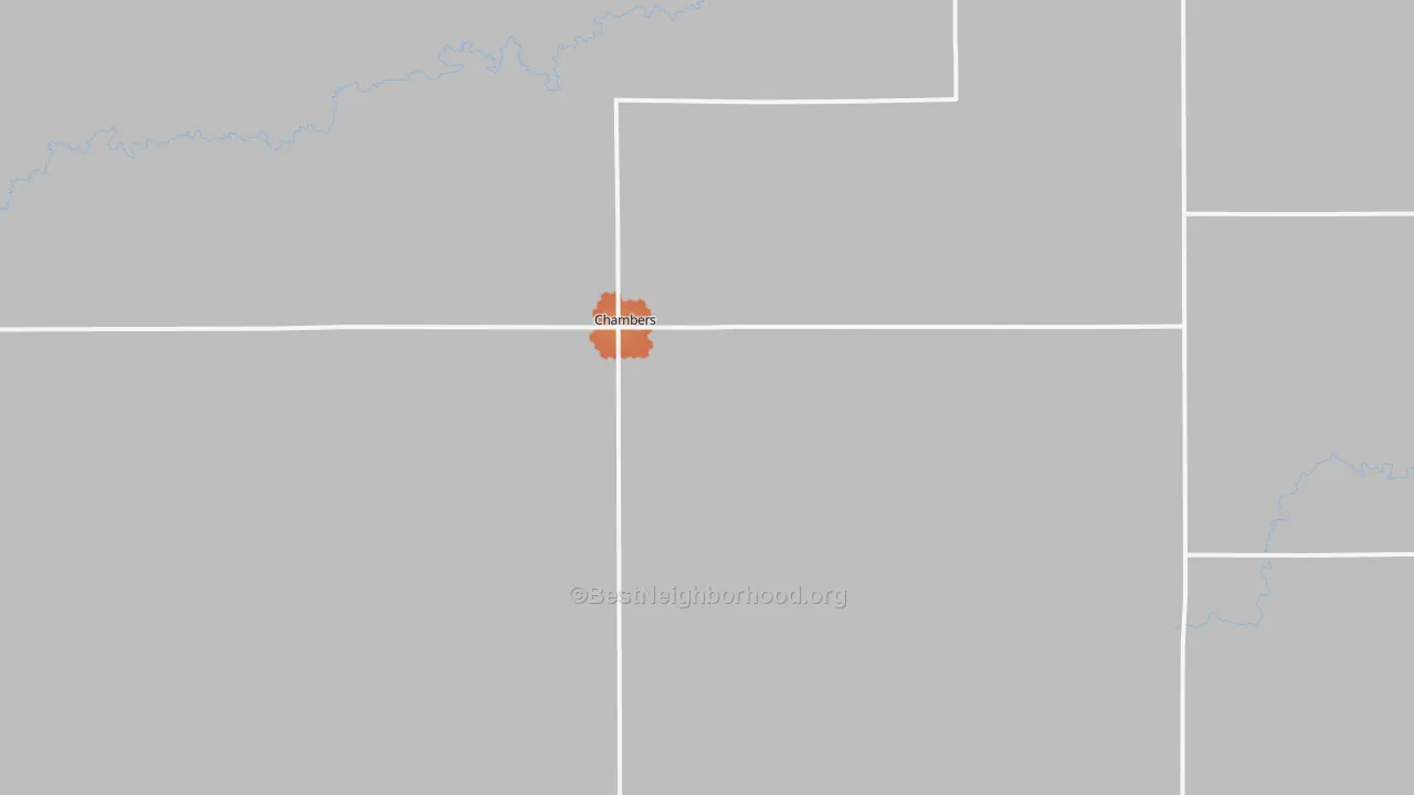 Bike Grade map of Chambers, NE