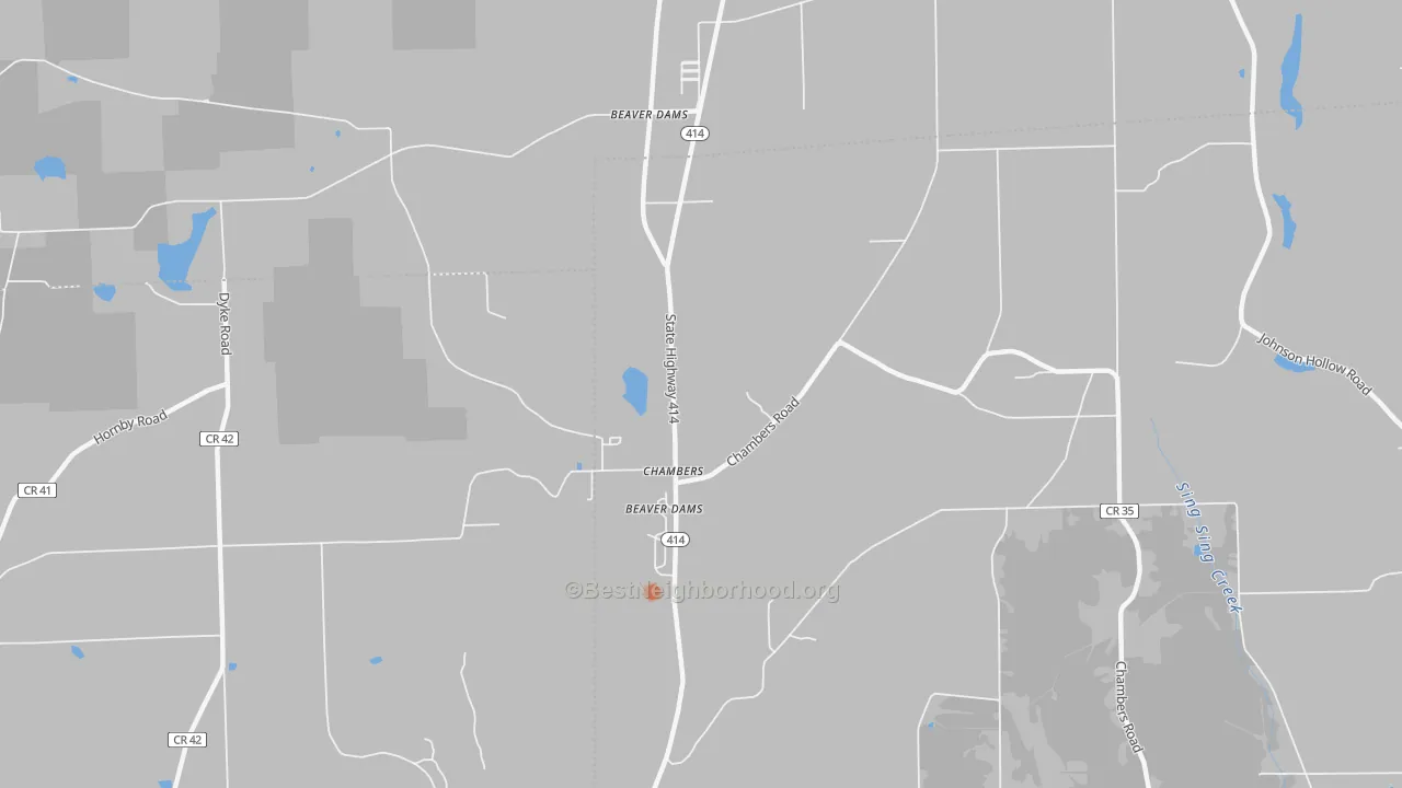 Bike Grade map of Chambers, NY