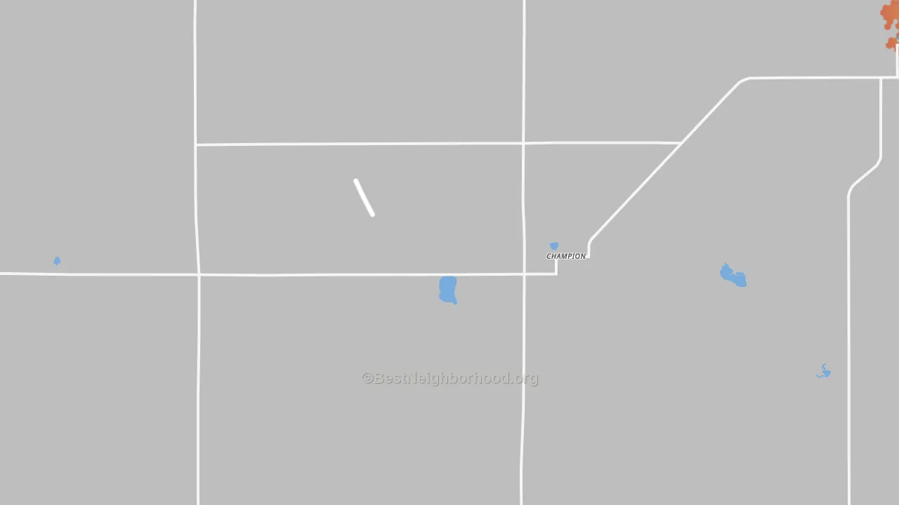 Bike Grade map of Champion, NE