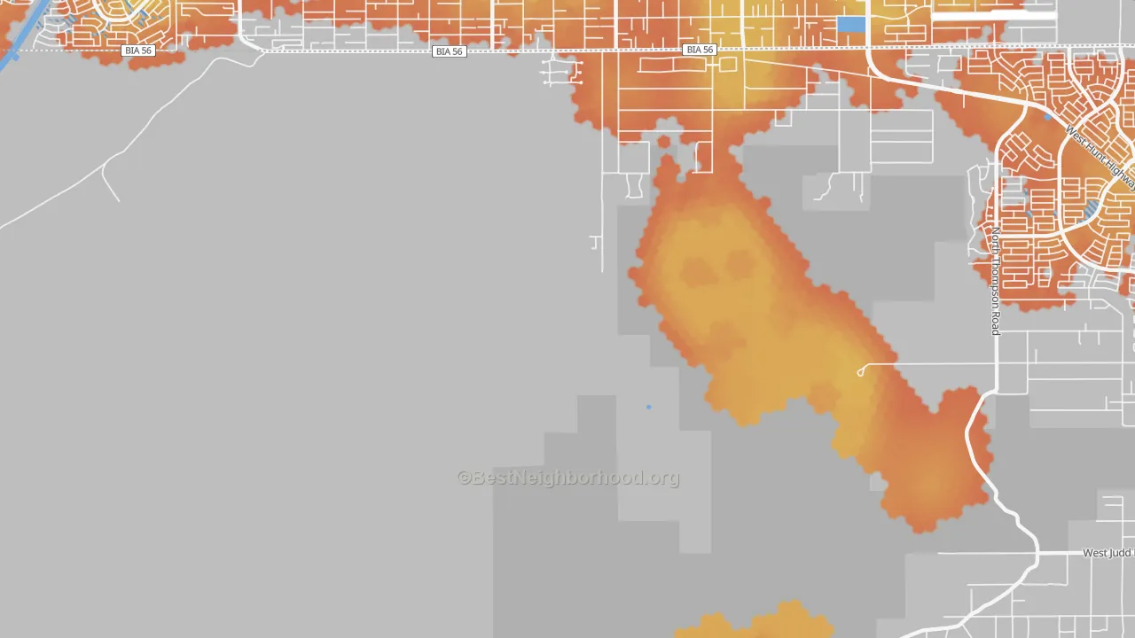 Bike Grade map of Chandler Heights, AZ