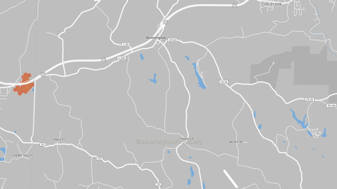 Bike Grade map of Chandler, OH