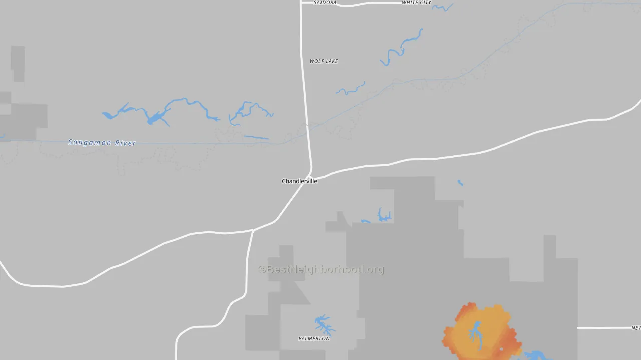 Bike Grade map of Chandlerville, IL
