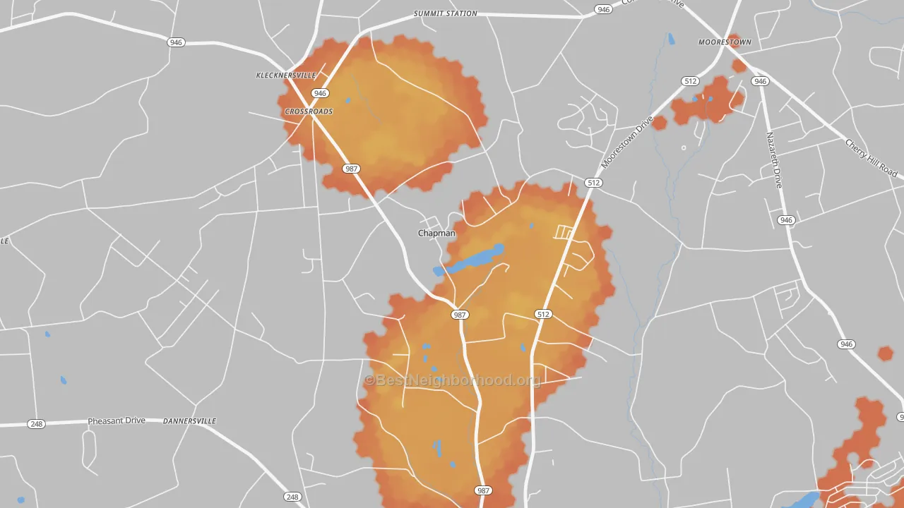 Bike Grade map of Chapman, PA