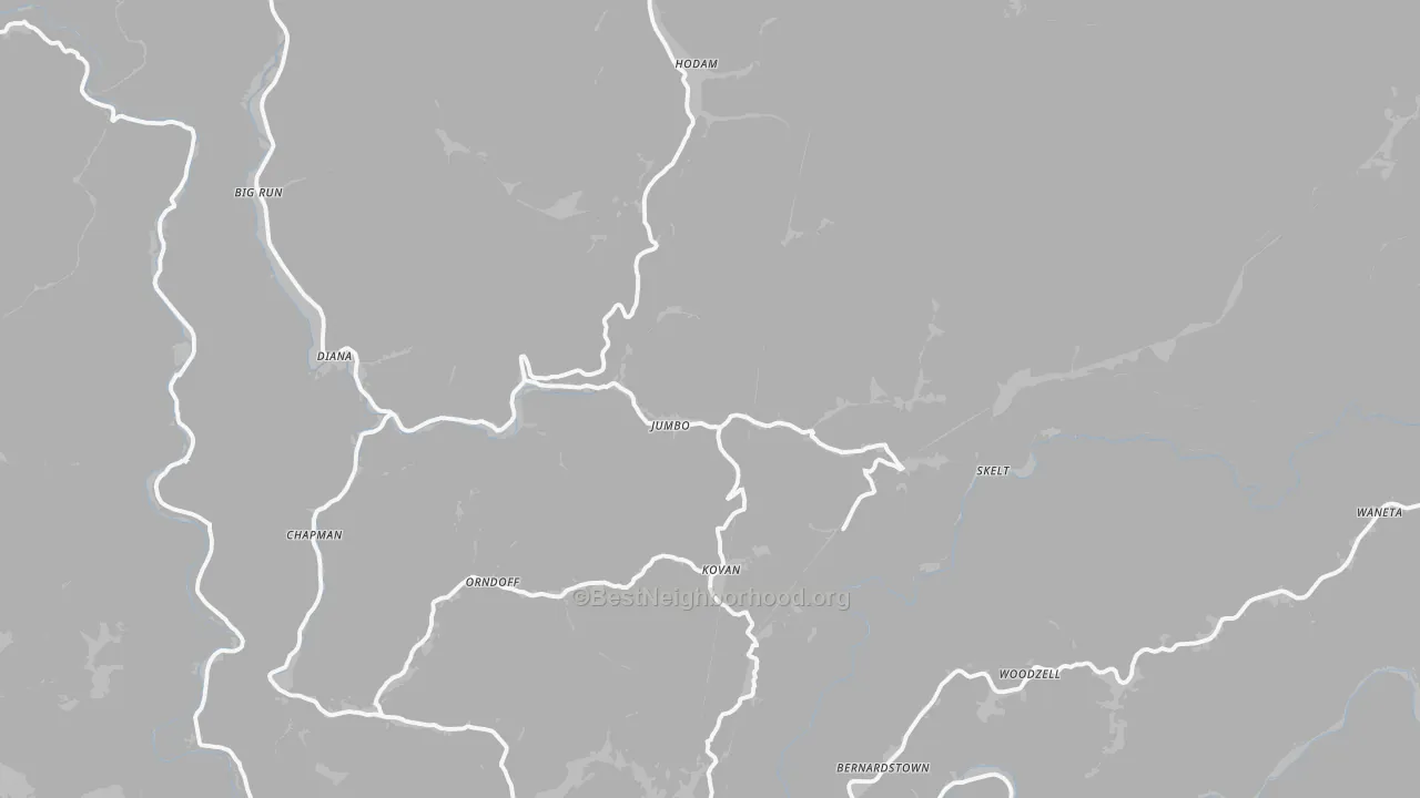 Bike Grade map of Chapman, WV