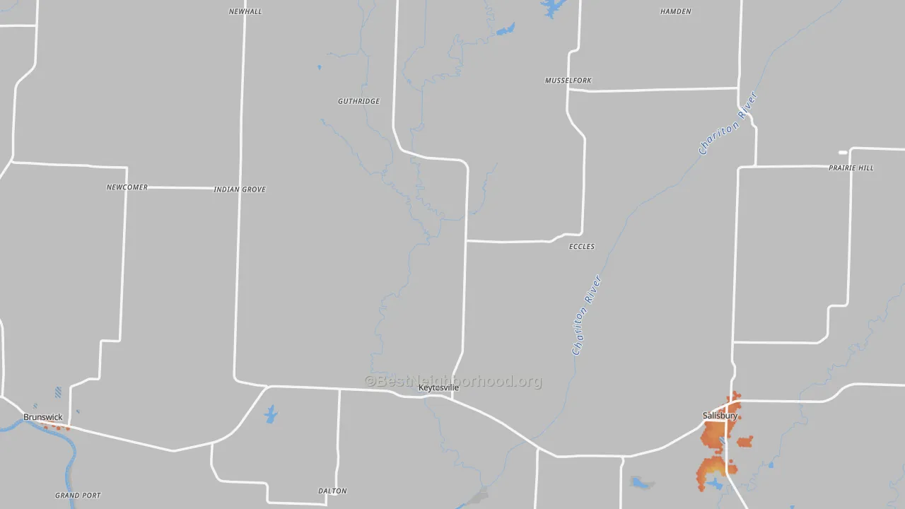 Bike Grade map of Chariton County, MO