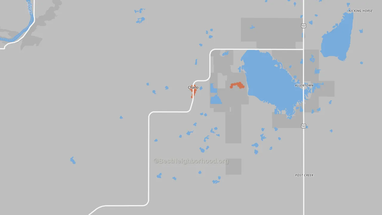 Bike Grade map of Charlo, MT