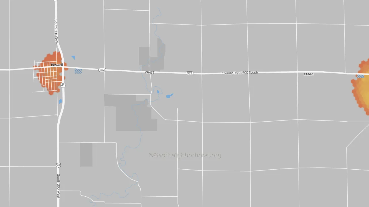Bike Grade map of Chase, IN