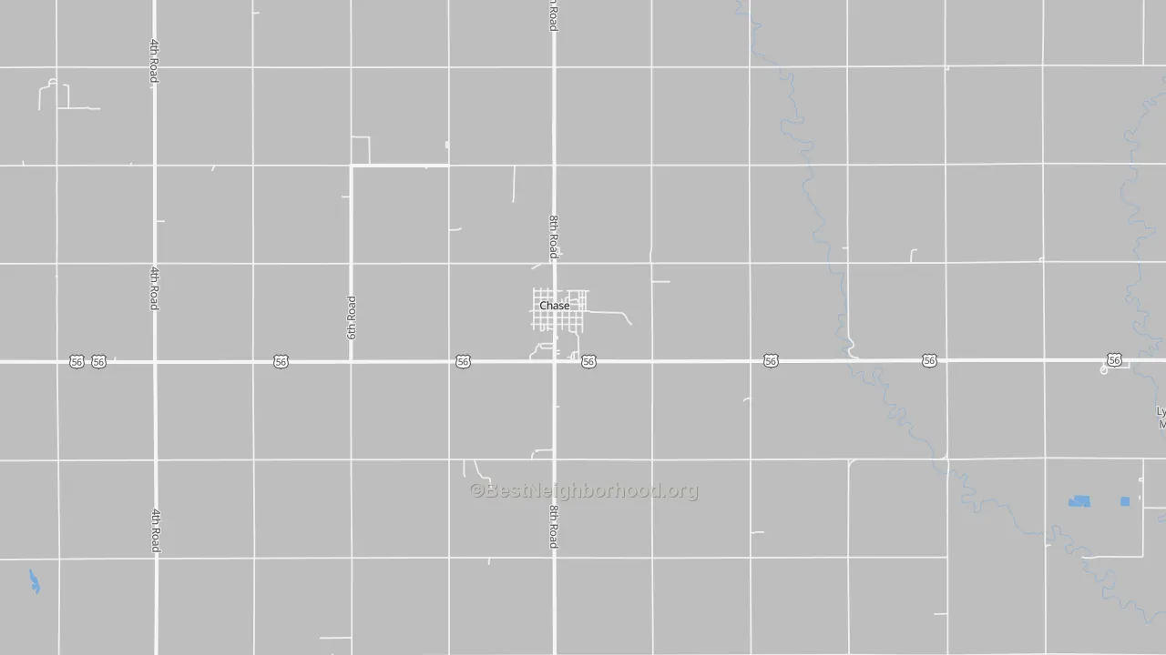 Bike Grade map of Chase, KS
