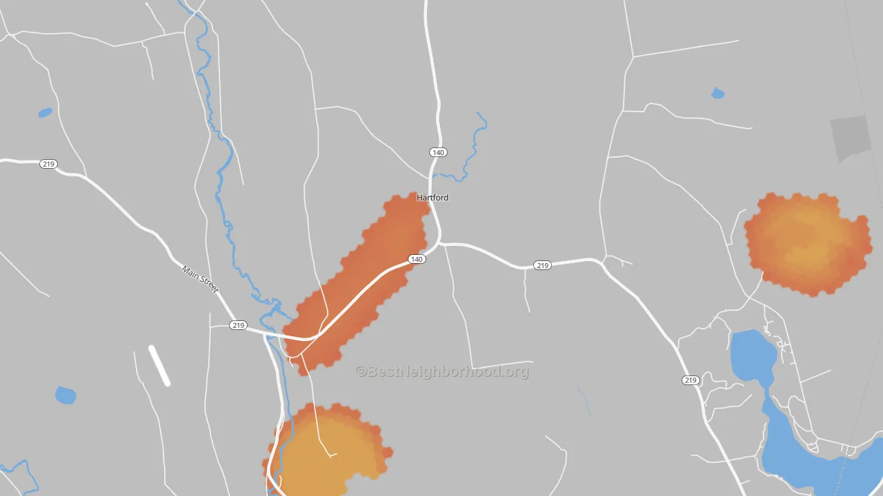 Bike Grade map of Chase Mills, ME