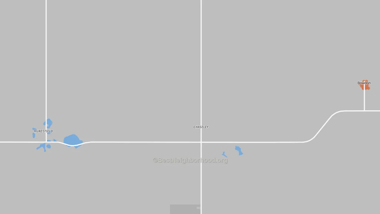 Bike Grade map of Chaseley, ND