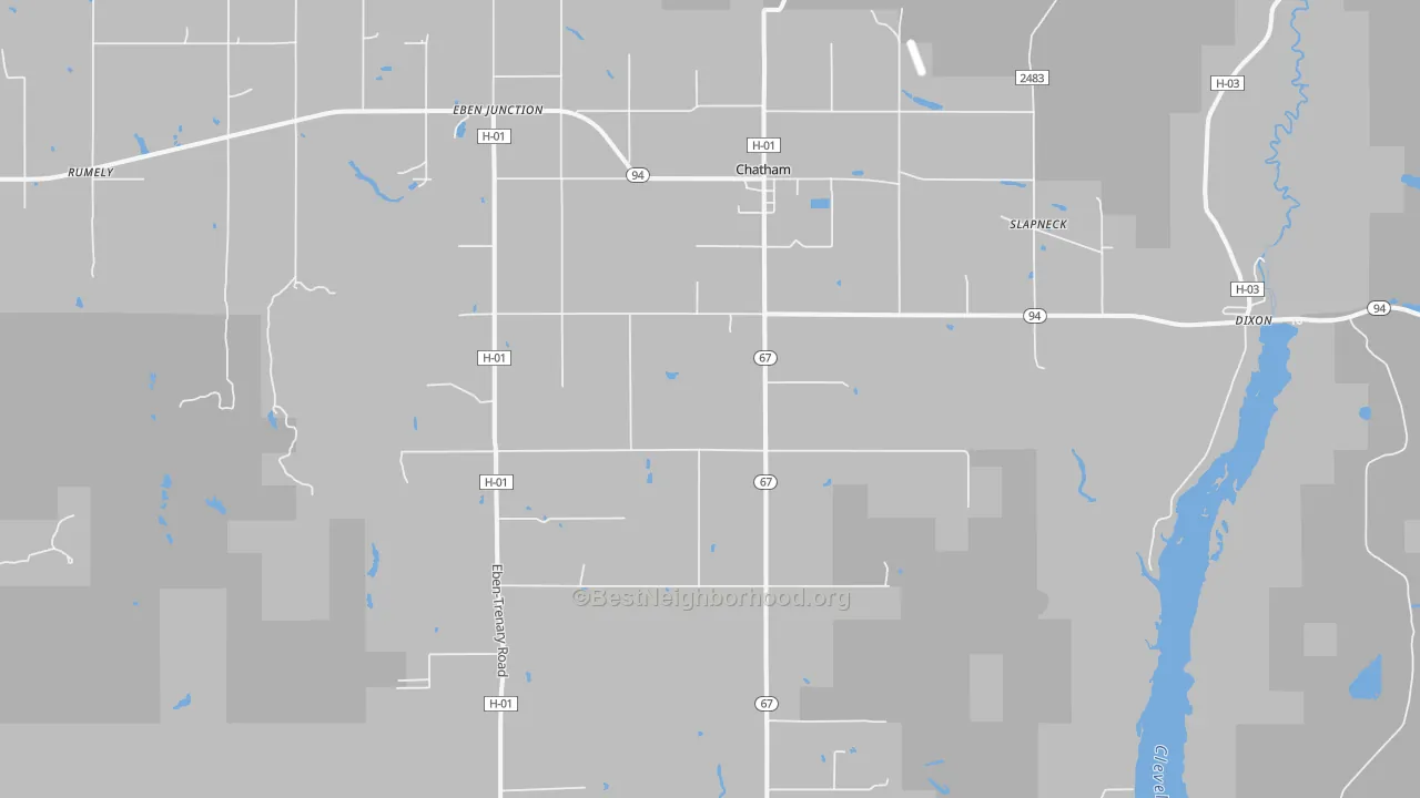 Bike Grade map of Chatham, MI