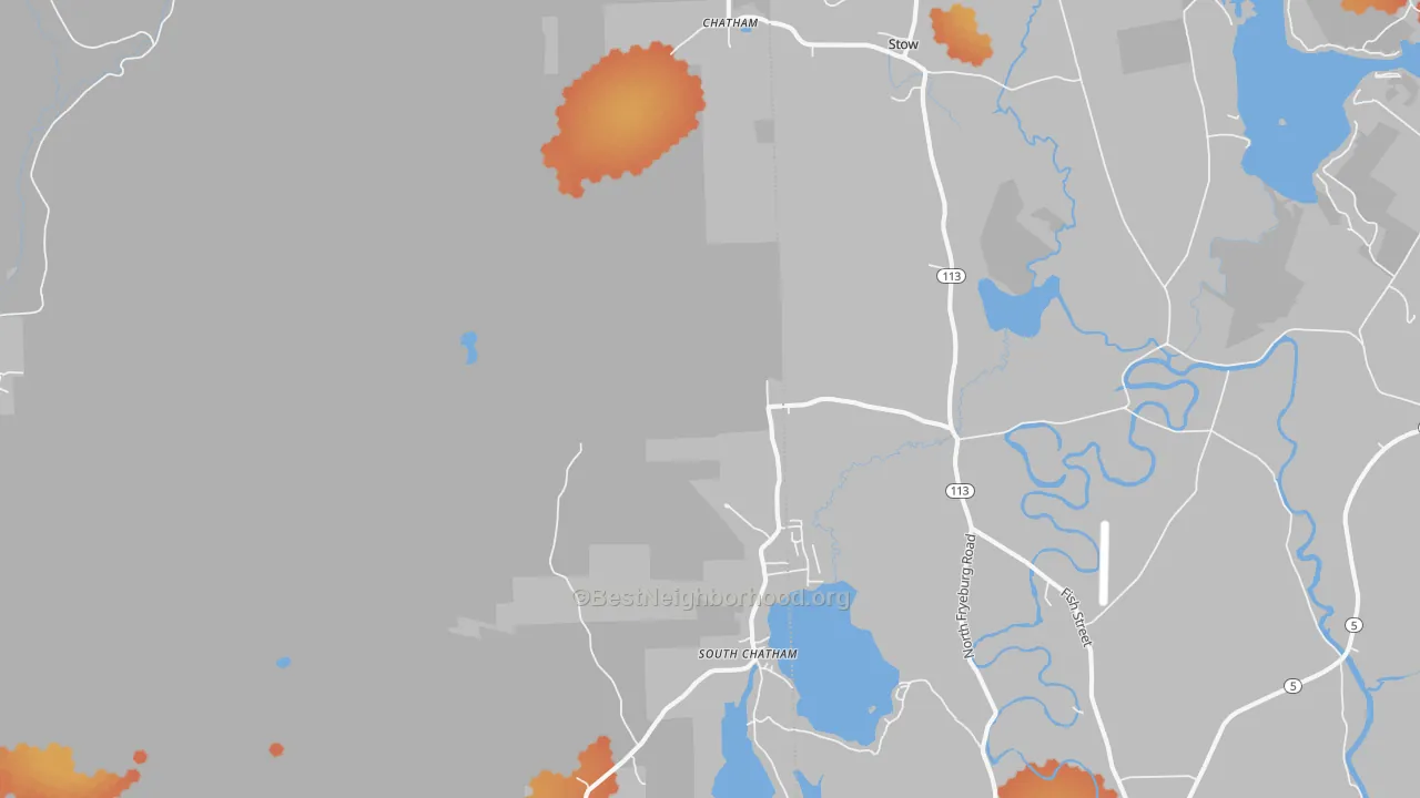Bike Grade map of Chatham, NH