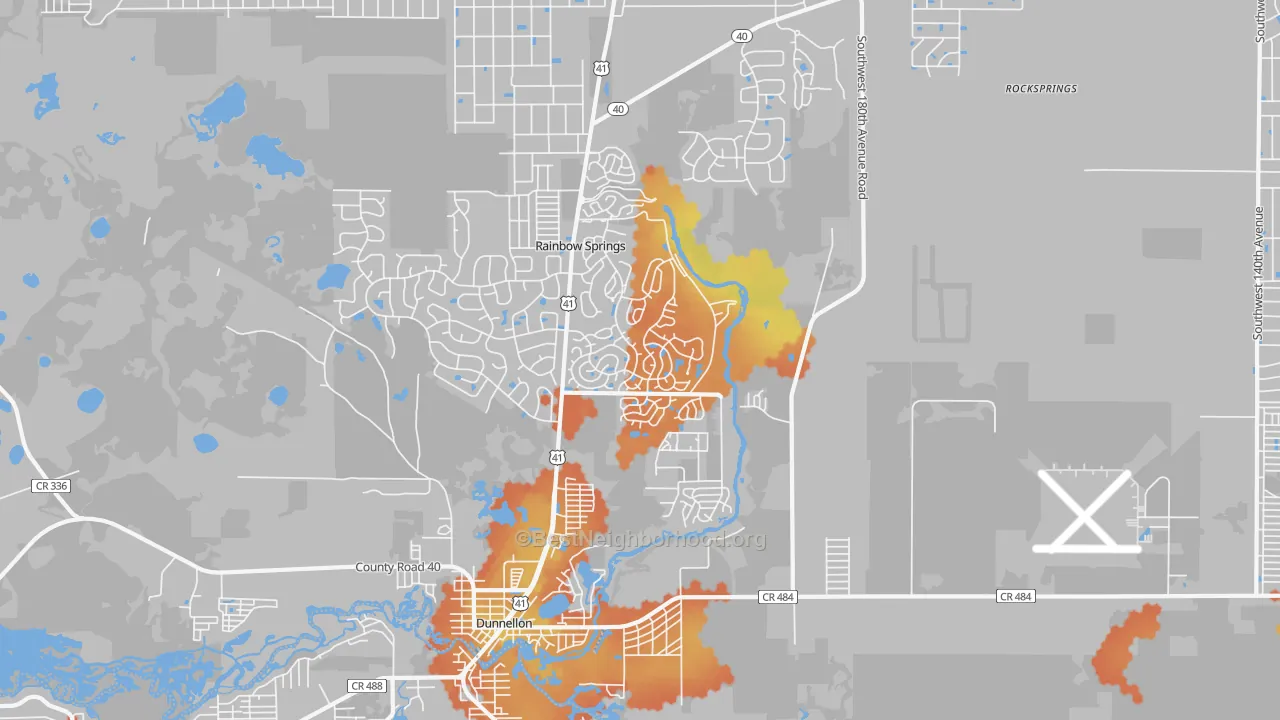 Bike Grade map of Chatmar, FL