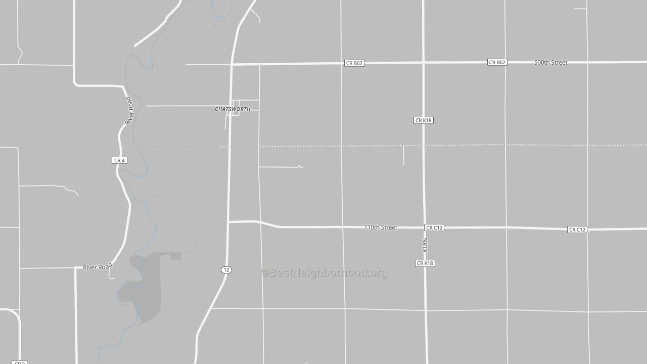 Bike Grade map of Chatsworth, IA