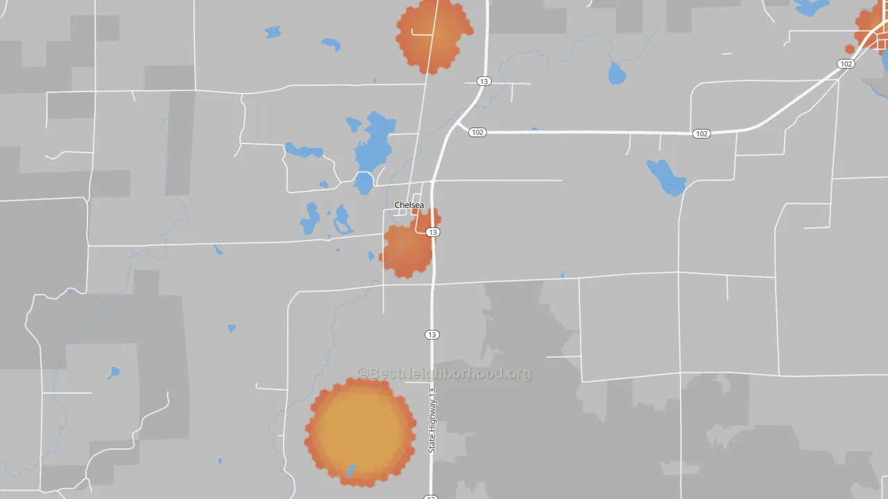 Bike Grade map of Chelsea, WI