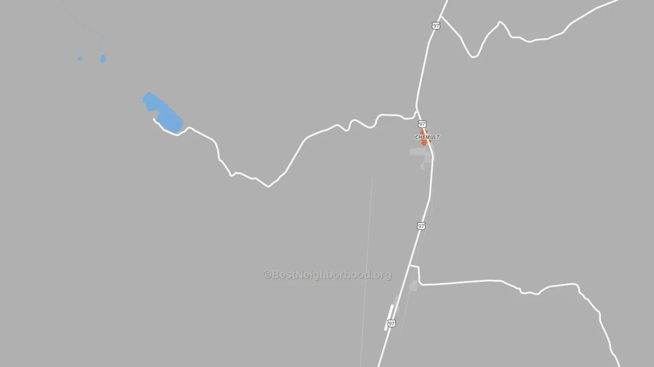 Bike Grade map of Chemult, OR