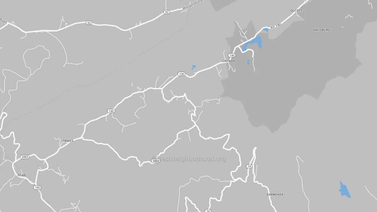 Bike Grade map of Chenoa, KY