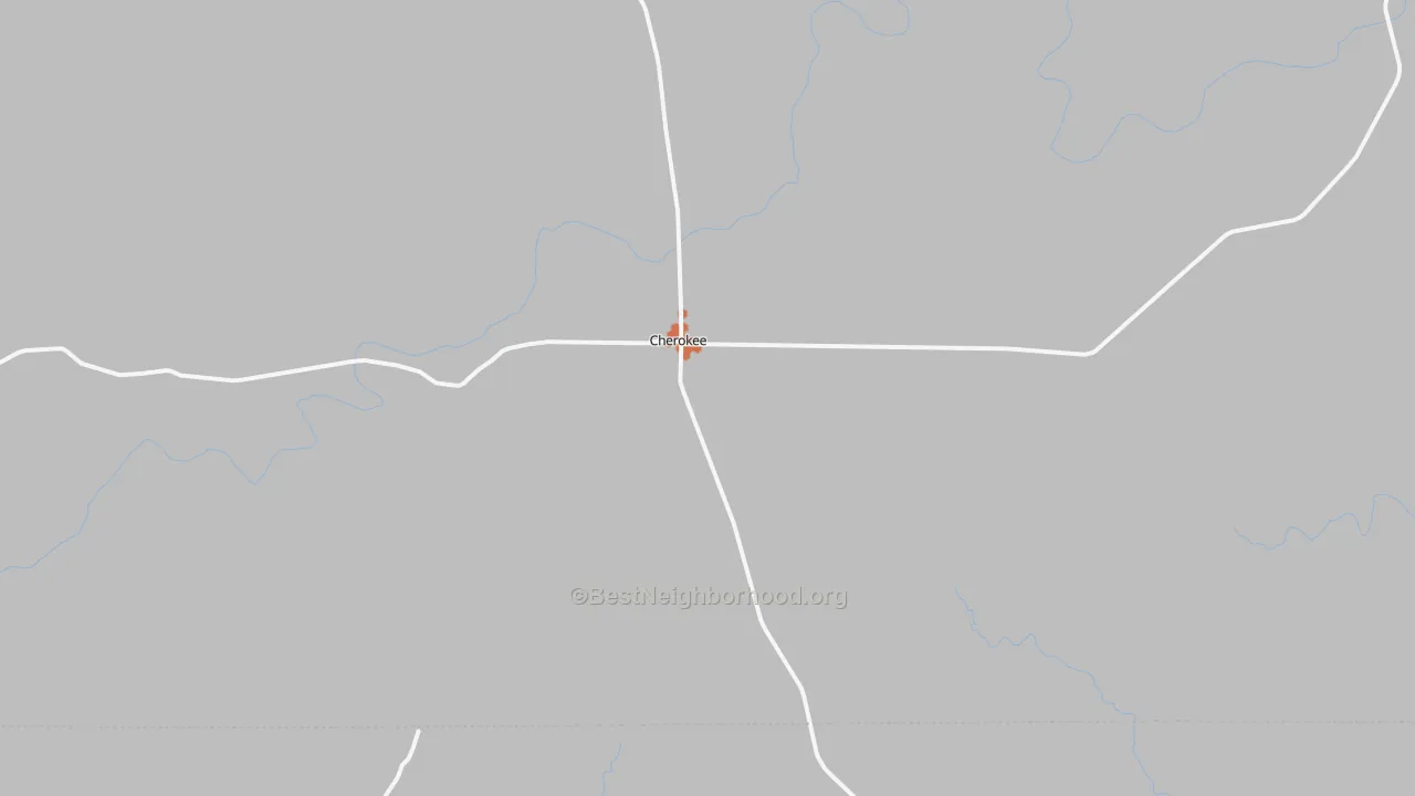 Bike Grade map of Cherokee, TX