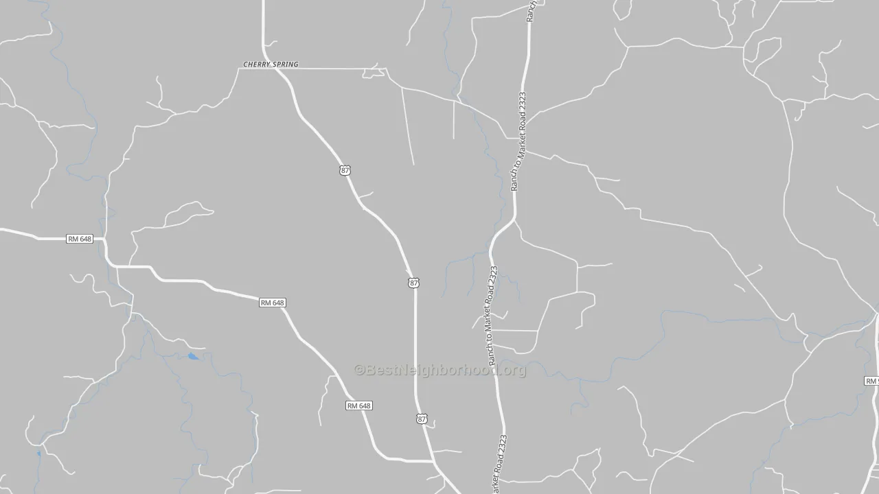 Bike Grade map of Cherry Spring, TX