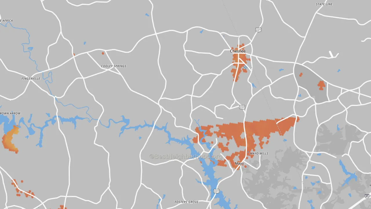 Bike Grade map of Chesnee, SC