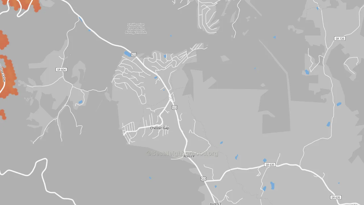 Bike Grade map of Chester Gap, VA