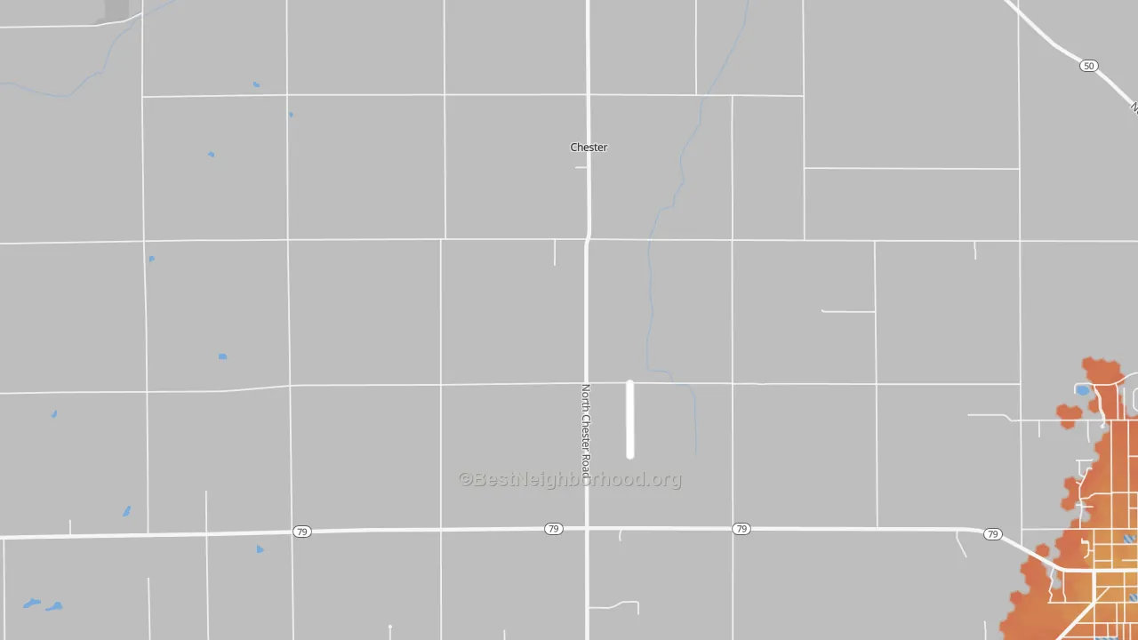 Bike Grade map of Chester, MI