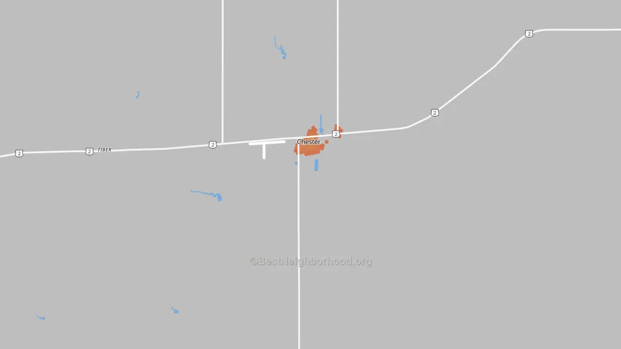 Bike Grade map of Chester, MT