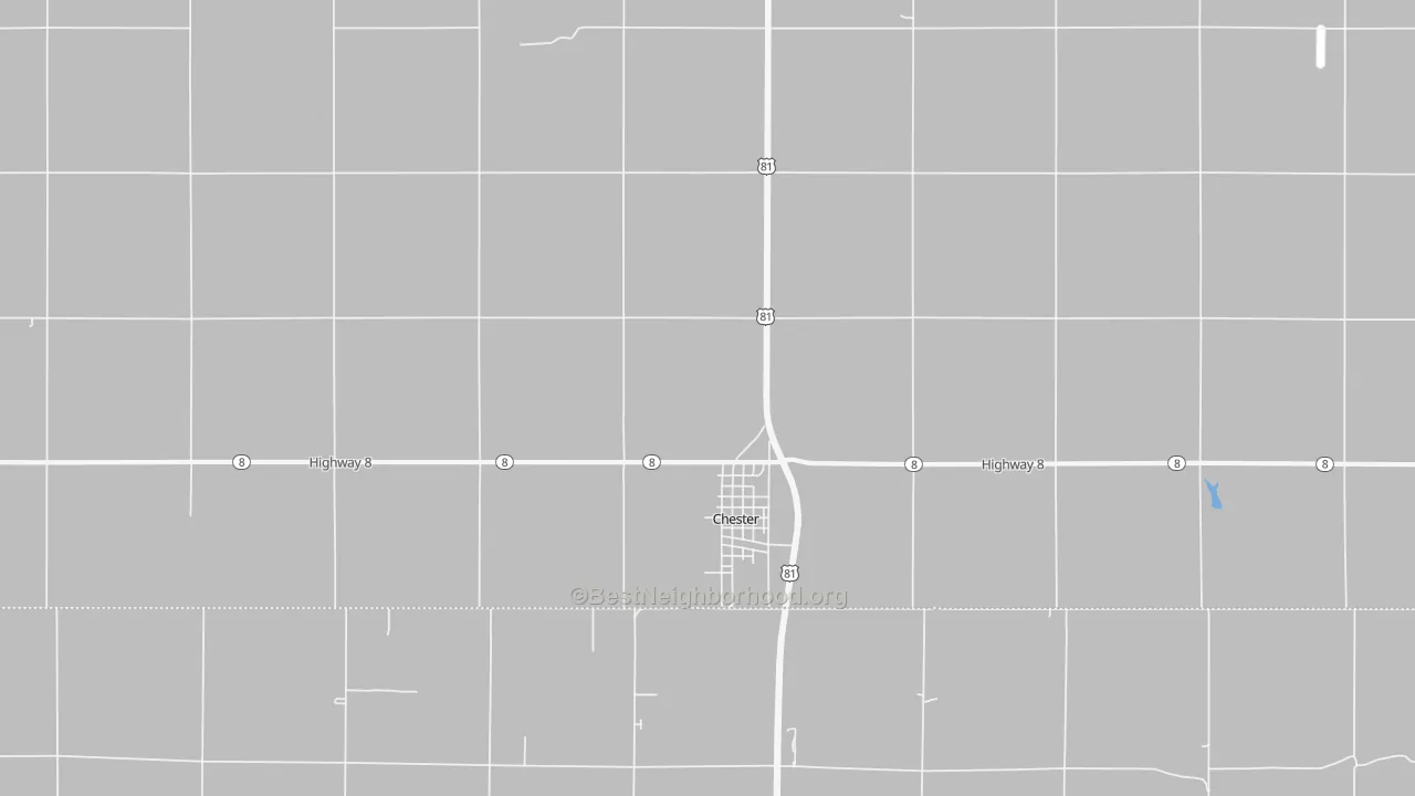 Bike Grade map of Chester, NE