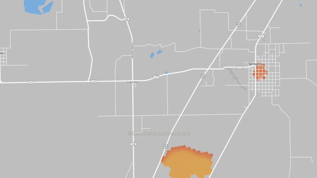 Bike Grade map of Chester, UT