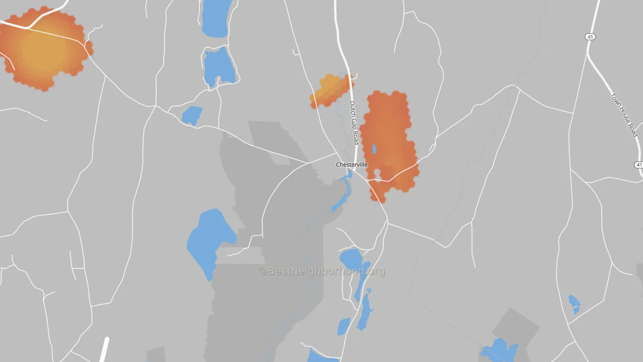 Bike Grade map of Chesterville, ME