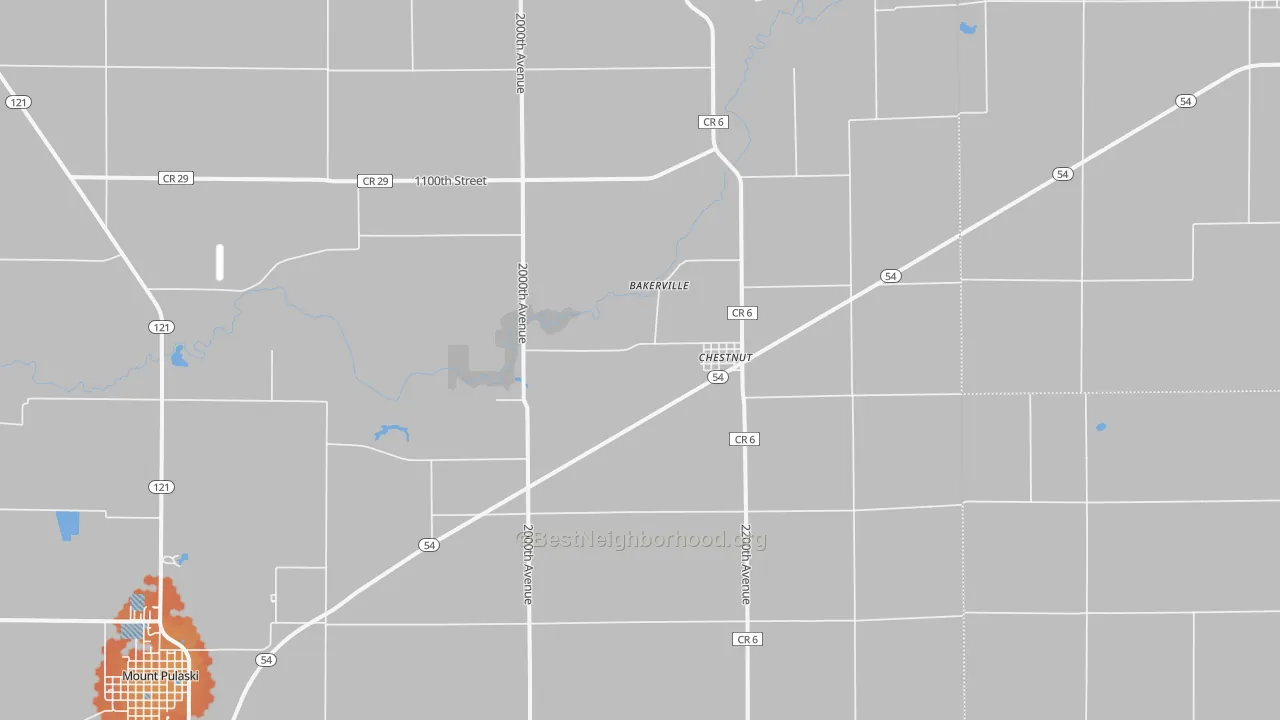 Bike Grade map of Chestnut, IL