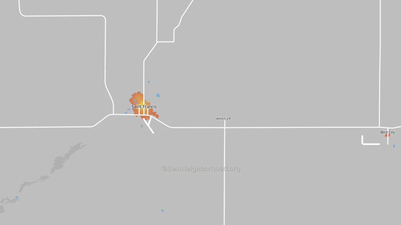 Bike Grade map of Cheyenne County, KS