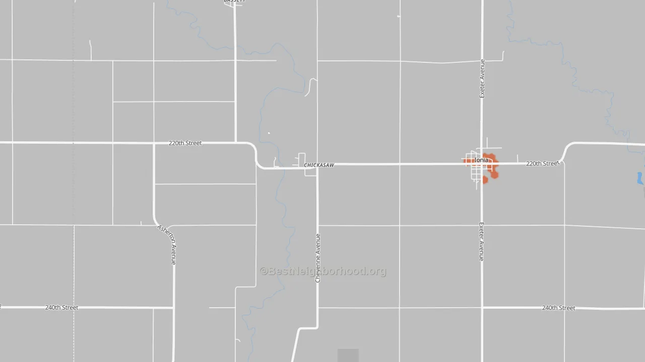 Bike Grade map of Chickasaw, IA