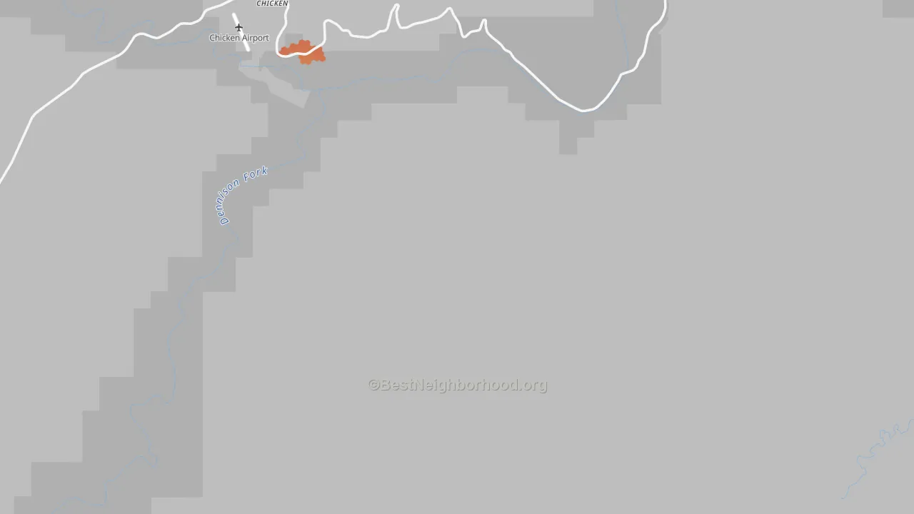 Bike Grade map of Chicken, AK